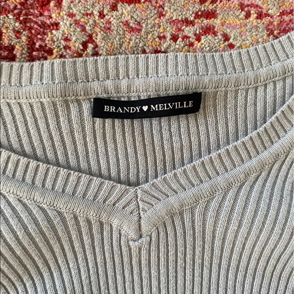Brandy Melville light blue, cropped sweater - Picture 2 of 3